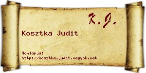 Kosztka Judit névjegykártya